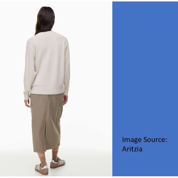 Wilfred Free soft timeless sweater, cream, large, fits more like M - Picture 4 of 9